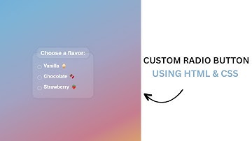 Custom Radio Button HTML & CSS | Custom Radio Button