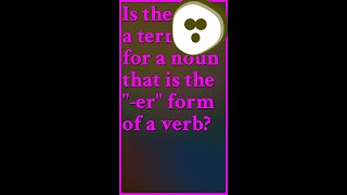The term is agent noun. The endings "-er", "-or", and "-ist" are commonly used in Englis... #shorts