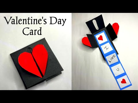 Valentines Day Card Making | How to Make Valentine's Day Card | I Love ...