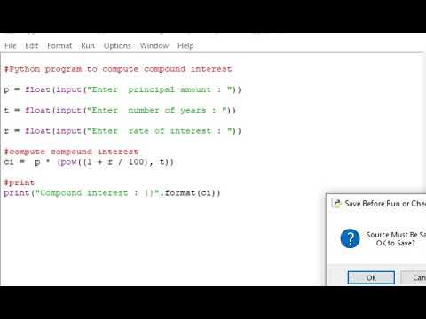 Python program to compute compound interest - YouTube