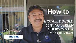 How to Install Double Sliding Screen Doors That Meet in the Center