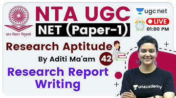 NTA UGC NET 2020 (Paper-1) | Research Aptitude by Aditi Ma
