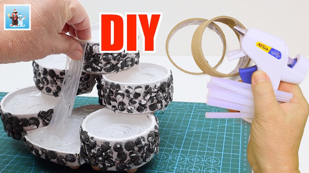 DIY WATERFALL FROM HOT GLUE Art and Craft Ideas Handicraft for home