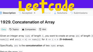 Concatenation of Array - Leetcode 1929 - Java