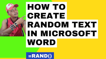 How generate Random text using Microsoft Word
