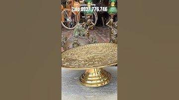 Đĩa Long phụng trưng ngũ quả #đồđồngnguyễnnghi #phongthuy #đồđồngxưa #trendingshorts