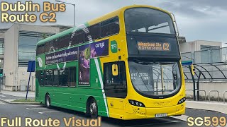 Dublin Bus | Route C2 - Full Route Visual | Sandymount to Adamstown Station | SG599