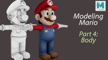 Modeling Super Mario in Autodesk Maya 3d : Part 4 : Body
