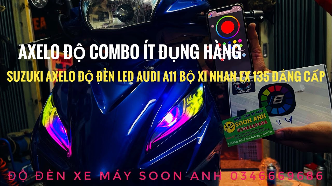 AXELO ĐỘ QUÁ ĐỘC - bộ led Audi a11 của EXCITER 135 quá đẹp - Zalo soon ...