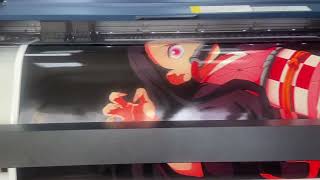 Nezuko Kamado Demon Slayer with Ford Mustang Custom Design Anime Itasha Car Wrap Printing Process 1