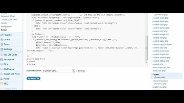 Adding html to Header or Footer in WordPress