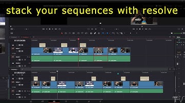 Davinci Resolve add video clips from one timeline to another using stacked timeline sequences
