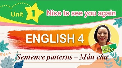 CẤU TRÚC CÂU TIẾNG ANH LỚP 4 - Unit 1. Nice to see you again - Thaki English Tiếng Anh tiểu học