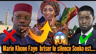 🚨😱Urgent Marie Khone Faye Menace De Tout Révéler Sut Les Tensions Entre Diomaye Et Sonko
