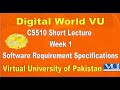 CS510 Short Lecture Week 1