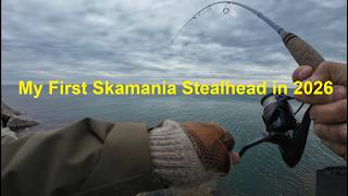2026 First Skamania steelhead at Michigan City While Broke a Rod
