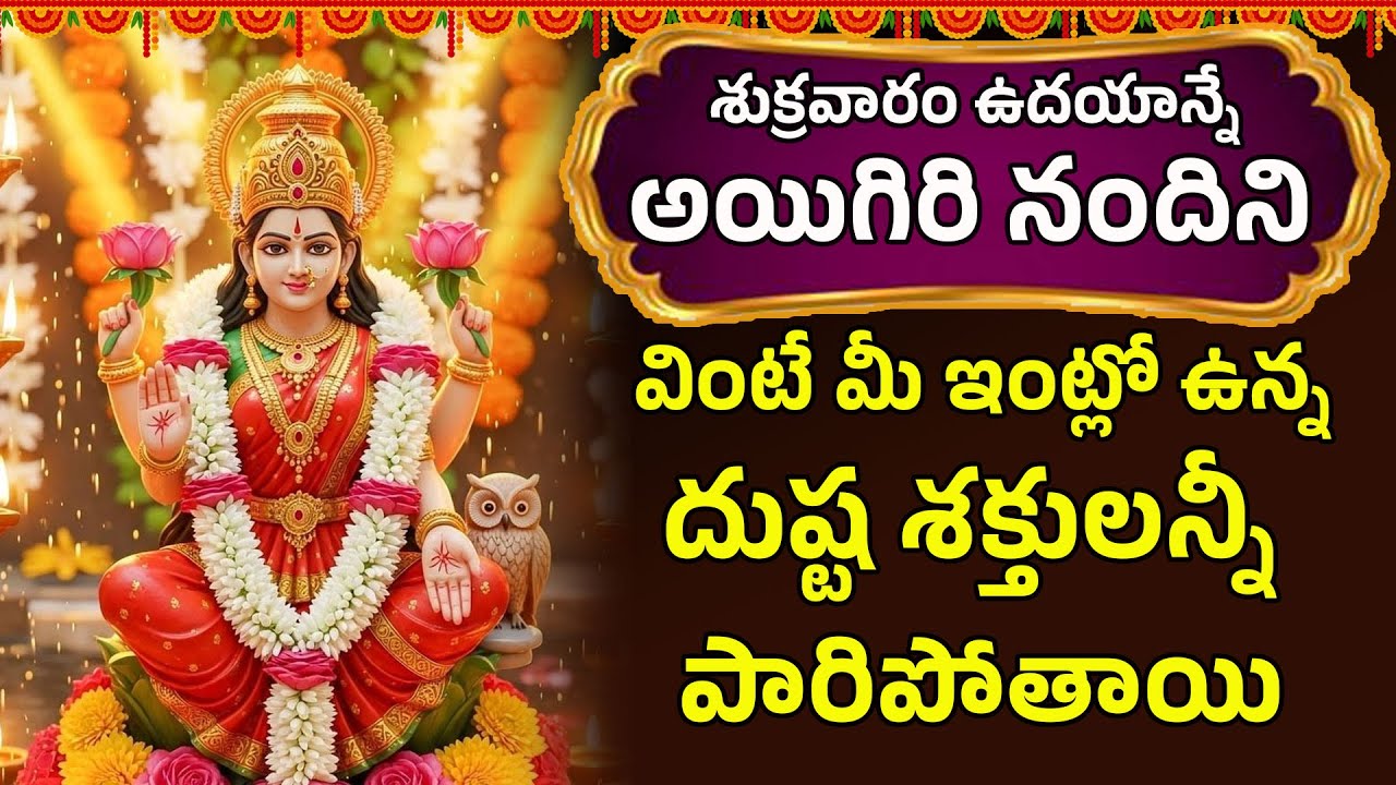 అయిగిరి నందిని ఉదయాన్నే వింటే మీ ఇంట్లో ఉన్న దుష్ట శక్తులన్నీ పారిపోతాయి  | Bhakti Sri