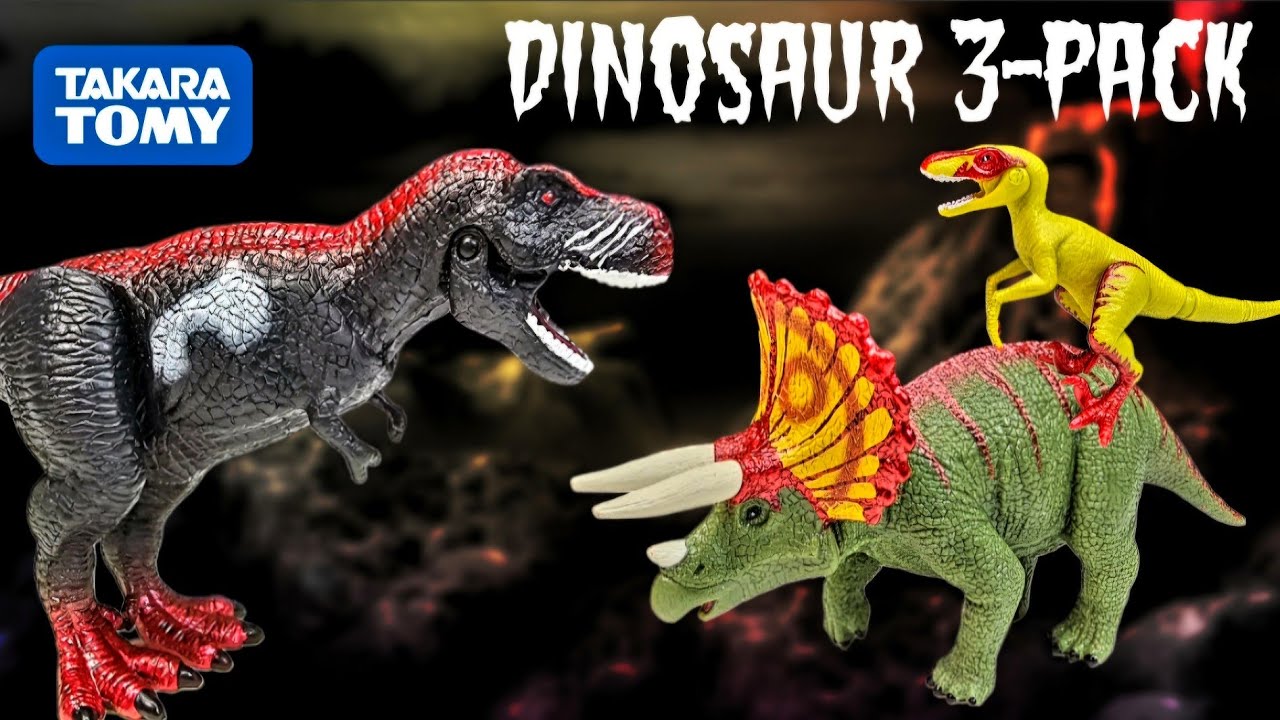 Takara Tomy articulated Dinosaur 3 pack Review!!! Tyrannosaurus