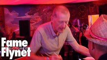 British Snooker Player Steve Davis And Kavus Torabi Perform At Glastonbury Festival 2016 In Somerset