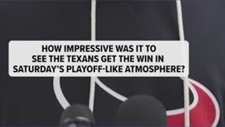 How does Ryans react to seeing Texans get a win in Saturday’s playoff-like atmosphere?