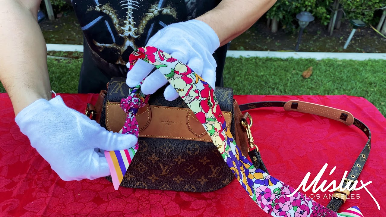 How to Wrap a Twilly Wrap on Louis Vuitton Crossbody Bag 