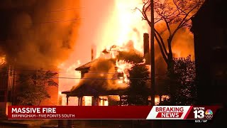 LATEST UPDATES: At least 18 people displaced from massive Southside fire in Birmingham