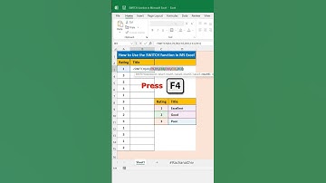 How to Use SWITCH Function in Excel || Excel Tips & Trick || #excel #short #excelbasic