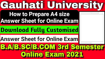 How to Prepare Answer Sheet for Online Exam| Download Fully Customized Answer Sheet| BA/BSc/Bcom 3rd