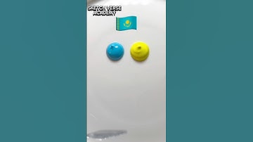 What color do mixed flags make? Part 3 #paintmixing #satisfyingart #colormixing #asmart