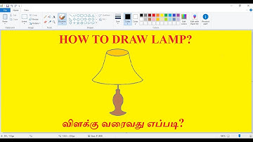 How to draw lamp || MS PAINT || smart sky