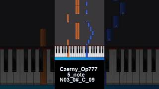 Czerny 5 note Op777 N03 0# C 09　[ Improve in 1 minute]　ツェルニー「５つの音による24の練習曲」【N03_0#_C_09】