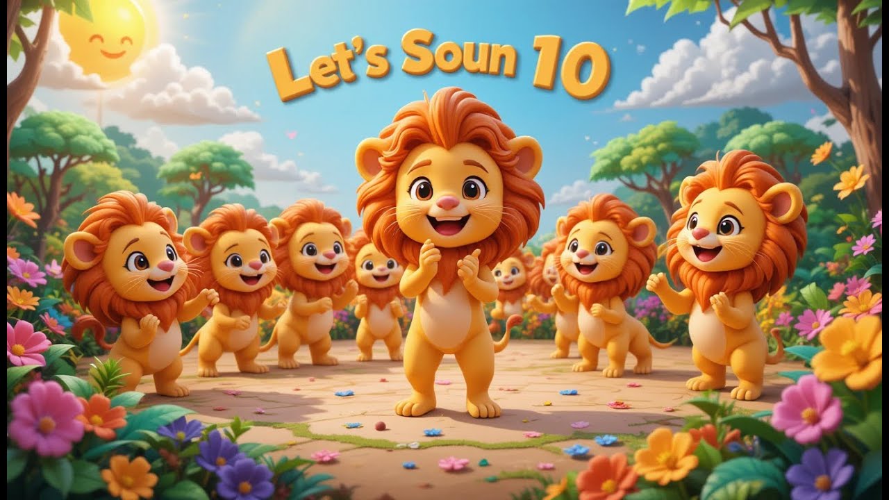 Lion Counting Song Fun Numbers Learning for Toddlers and Preschoolers