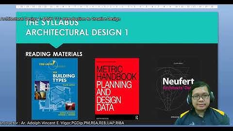 ARCH 111 Architectural Design 1 Week 1 Introduction