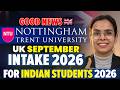 Nottingham Trent University UK: Fees, Courses &amp; Scholarships | September Intake 2026 | Study In UK