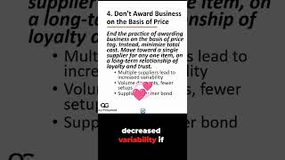 Deming 14 Points: Point #4 Dont award business just on the price tag
Discover why one supplier trumps many for reliability & fewer hitches. Principle #4: See beyond the price tag! 🌟 #4: #Deming #Edwards_Deming #QualityGurus Deming 14 Points: Point #4 Dont award business just on the price tag