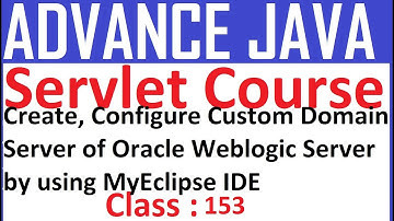 153 Create, Configure Custom Domain Server of Oracle Weblogic Server by using MyEclipse IDE Servlet