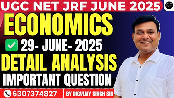 DETAILED ANALYSIS OF JUNE 2025 NET JRF ECONOMICS PAPER |