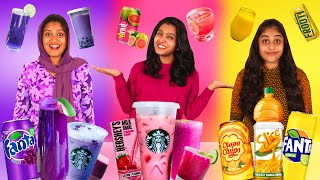DRINKING ONE COLOUR DRINK FOR 24 HOURS CHALLENGE 🤩| PULLOTHI