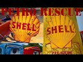 Rescued after sitting over 40 years  old shell gas station signs  gas pump treasures
