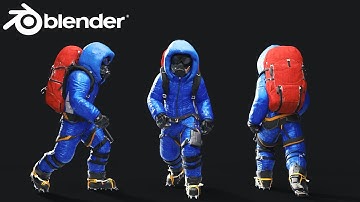 CREATE A REALISTIC MOUNTAIN CLIMBER CHARACTER in Blender!
