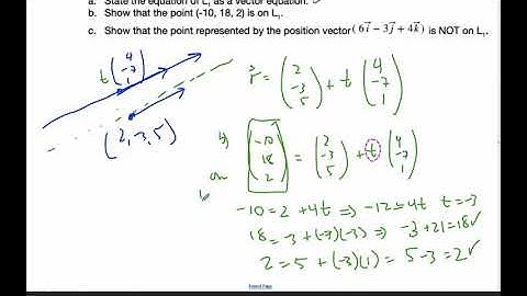 IB MAI HL - 09.07.3 Points on Vector Equations of Lines