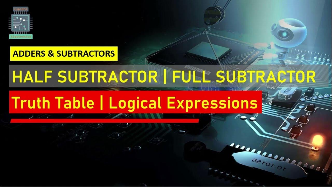 Half subtractor full subtractor using two half subtractors boolean
