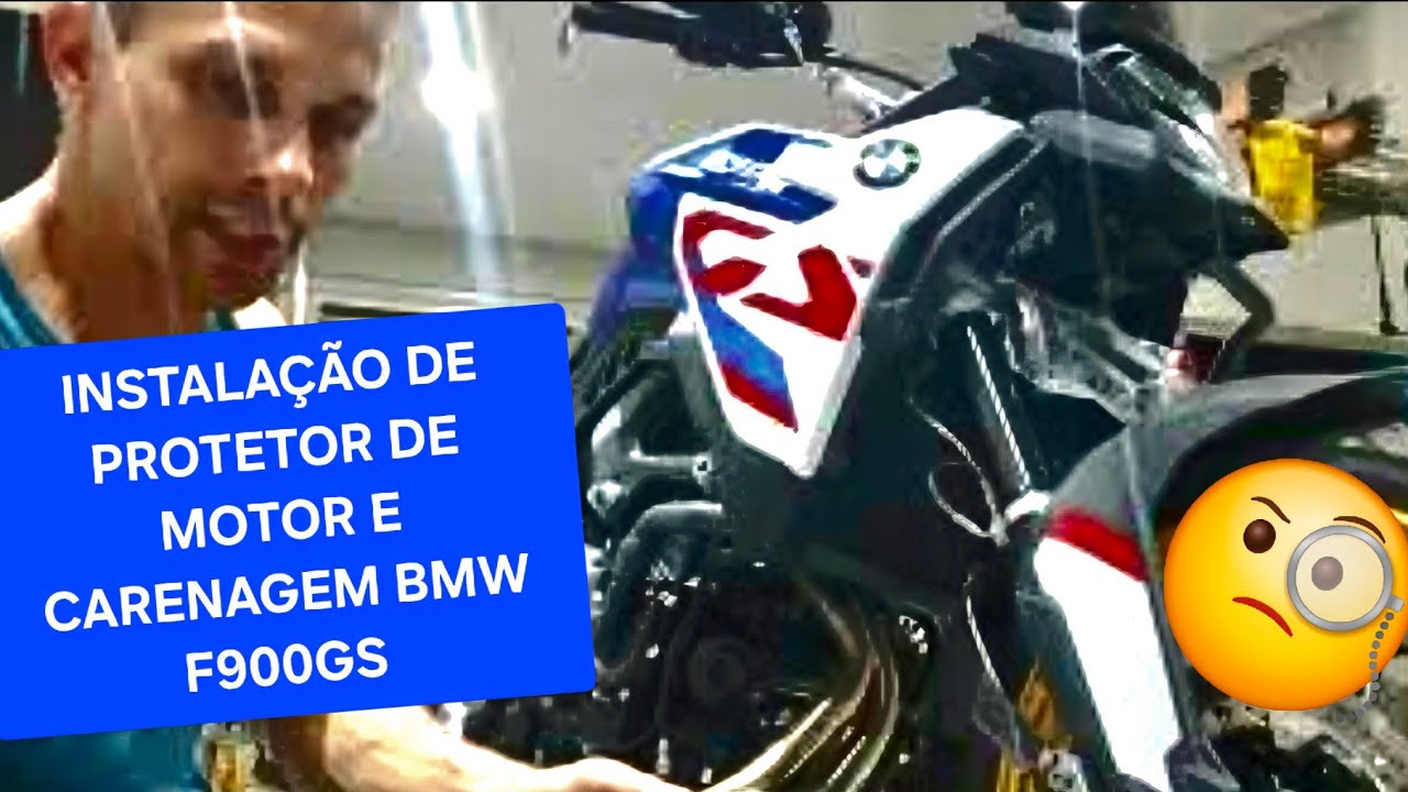 Установка защиты двигателя и обтекателя на BMW F900GS