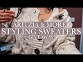 HOW TO STYLE SWEATERS | Turtlenecks, Cardigans, Oversized, Cropped | GIVEAWAY!! | Christina Joann