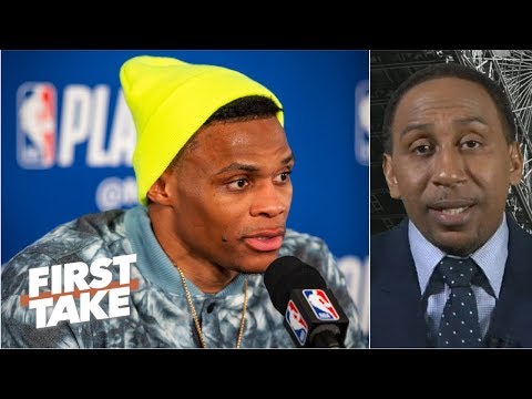 Russell Westbrook's behavior at press conferences is 'uncalled for' - Stephen A. | First Take