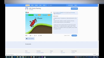 Playing Hill Climb Racing on Scratch