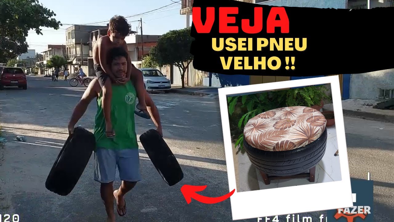Diy - Veja oque eu fiz com pneu velho 😱 @boraFAZER_Oficial