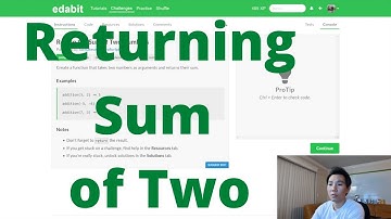 Edabit - Return the Sum of Two Numbers