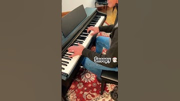 Thumbnail of Linus and Lucy like Vince Guaraldi (with Snoopy!) #charliebrown  #vinceguaraldi #christmas #piano