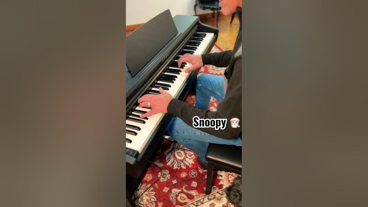 Linus and Lucy like Vince Guaraldi (with Snoopy!) #charliebrown  #vinceguaraldi #christmas #piano